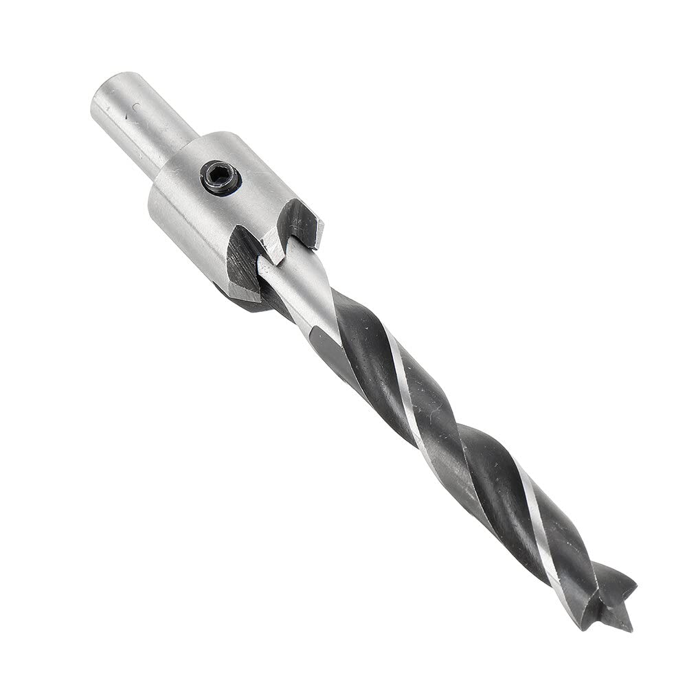 VIDOO Juego de 23 Brocas Avellanadoras Carpintería 5 Flautas Punzón Automático