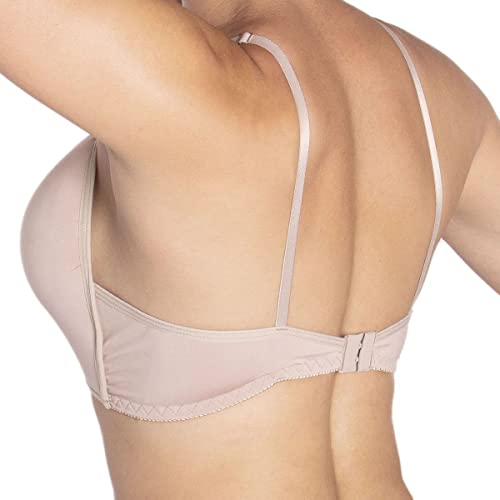 Sutiã Sutien Decote U Profundo Push Up Efeito Magico Modela (Bege, G)