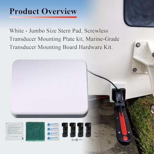 Image of 3Pack Transducer Mounting Plate,Jumbo Size Mounting Board(6.5 inchx4.75 inchx0.87 inch) | For Large 3D Scan Transducers, For Stern Saver Transducer Mount, Screwless installation, Easy to install, premium materials
