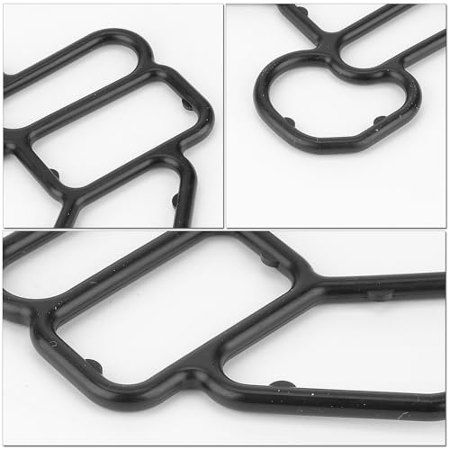 Image of 15302-5G0-A00 B33360 Oil Filter Base Gasket Head Cylinder Solenoid Valve Gasket Compatible with 2013-2022 Acura MDX /RDX /RLX /TLX Honda Accord /CROSSTOUR /Odyssey /Passport /Pilot /Ridgeline 3.5L V6