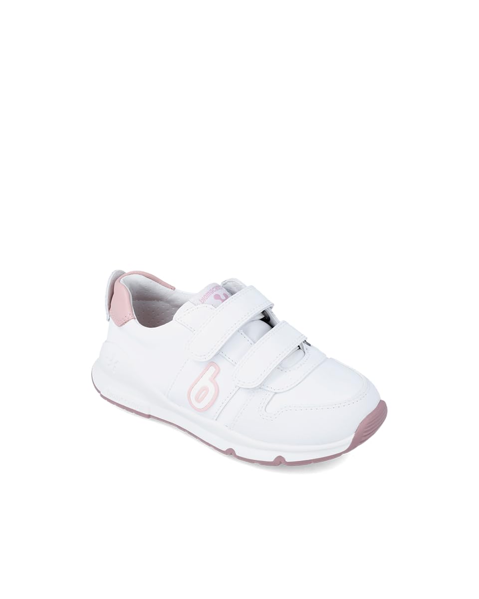 Biomecanics Sneakers in Pelle 231005 Bianco, Bianco e Rosa, 30 EU