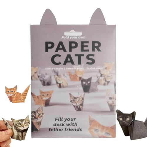 Juego De 50 Hojas De Papel De Origami Para Gatos, 3d De Papel, Kit De Manualidades Hecho A Mano Para Adultos Y Niños, Cats Origami Para Decoración, Regalo