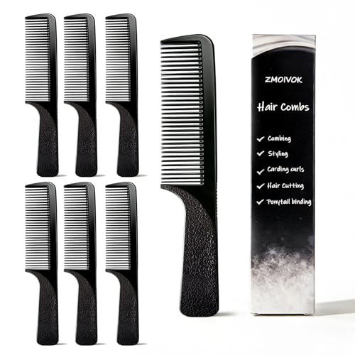 Peines de barbero profesionales set de 6 unidades negro miniatura 1
