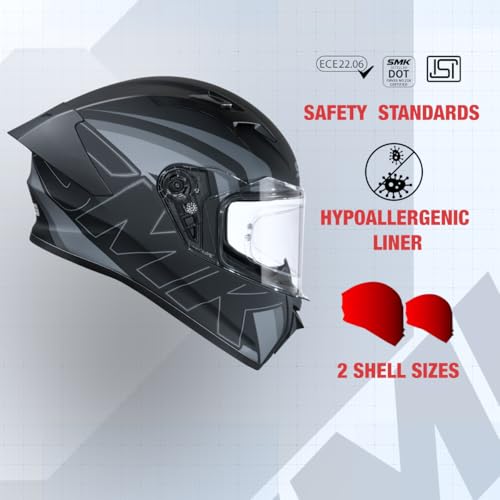 Image of SMK Stellar Sports ISI, DOT and ECE 06 Certified Helmet with Pinlock 30 (GL262 - L)