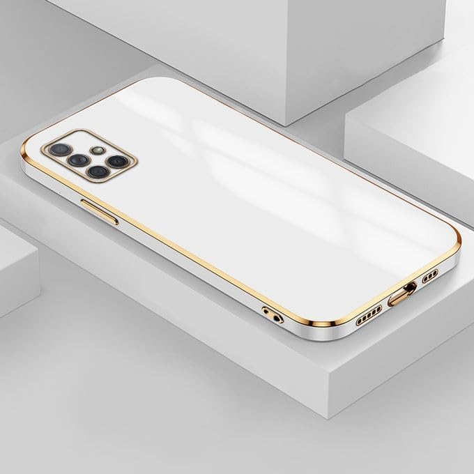 Apurb Store for Samsung Galaxy A51 Luxury Square Plating Phone Case Solid Color Soft Silicone Back Cover (for Samsung Galaxy A51 (White) (B0D8VRHK2T) Amazon Price History, Amazon Price Tracker
