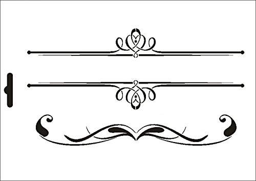 UMR-Design W-627 Vintage Label Textil- / wallstencil Size A5