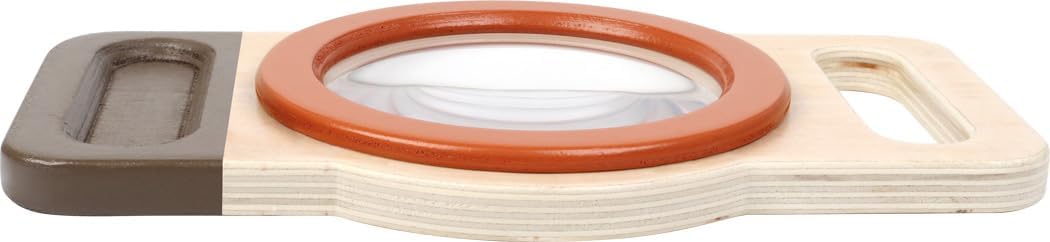 Small Foot Discover XXL 100% FSC Wood Magnifier, Toy for Children from 2 Years, 12435, White.