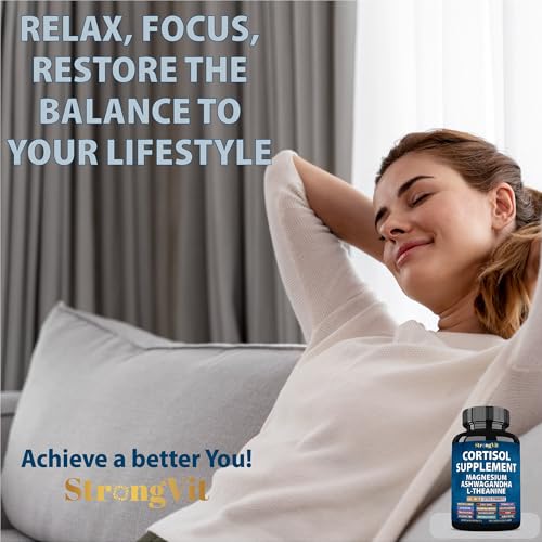 Cortisol Supplements for Women and Men with Magnesium, Ashwagandha & L-Theanine. High Cortisol Reducer, Manager, Detox, Lower and Control. Sleep Support & Stress Relief, USA - Image 5