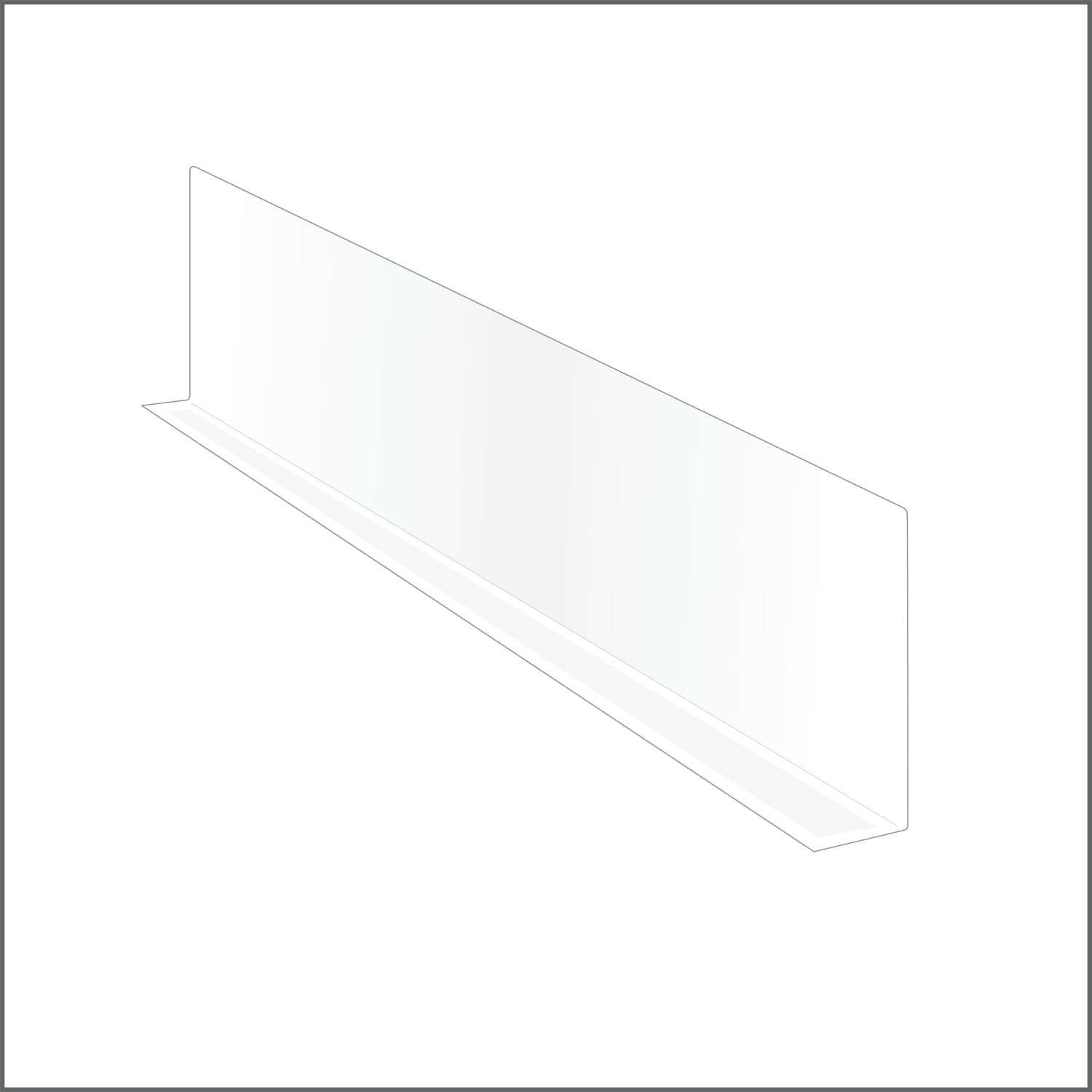Clear Plastic Shelf Divider 3" H x 9-9/16" L with Adhesive Mount by ClipStrip | 20 mil Thick | Crystal Clear PVC Retail Shelf Separator | Item SD-3010, Pack of 50