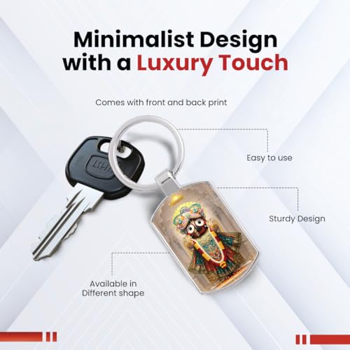 Image of Stylish Metal Keychains with Permanent Glossy Print - Inspirational Quotes & Spiritual Designs - Perfect Key chains for loved ones, Personal Use, Gifts & Return Gifts