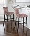 Linon Morocco Lava Manhattan Stain Barstool Bar Stool, 17.75