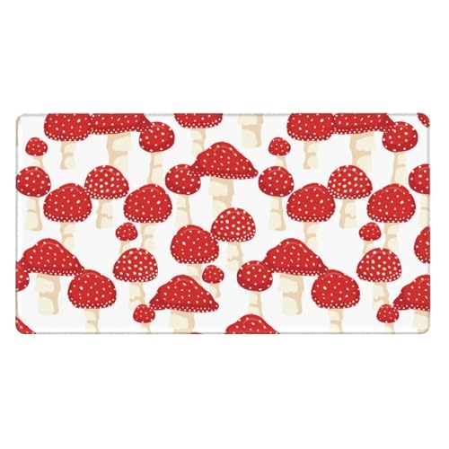 Tapis de souris de bureau amanite tue-mouches grand format en caoutchouc