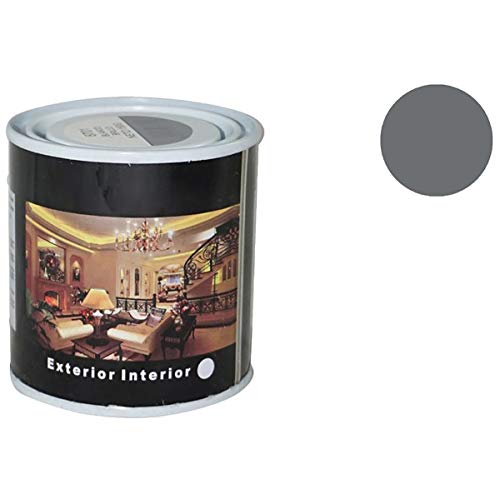 H HANSEL HOME Pintura Esmalte al Disolvente para Madera y Metal, Pintura Alquidica de Rápido Secado para Superfícies Interiores y Exteriores(Gris Medio, 125 ML)