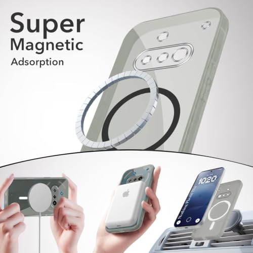 Image of Jkobi Lifetime Anti-Yellow MagSafe Compatible Clear Back Cover Case for Nothing Phone 3A 5G (Sleek Hard Crystal | Shockproof and Camera Protection)