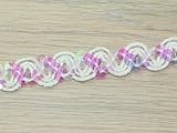 Largeur : 1.4 cm/1,4 cm Minerva 14 mm Ric Rac et Sequins Galonné Blanc – au mètre