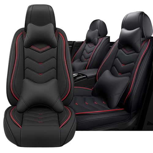 Image of Car Seat Cover for Jeep Wrangler 2000-2026, Driver's Seat Covers,Non-Slip Waterproof seat Cover,Wear-Resistant Nappa Leather car seat Covers. (Luxury 2 Seats /Black)