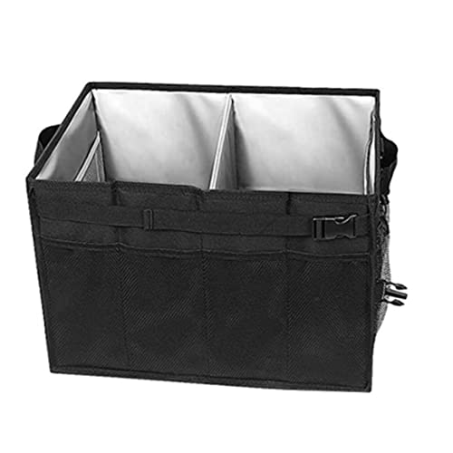 Grands sacs pique-nique, peut facilement contenir des épices/condiments,etc, matériau imperméable à l'intérieur, panier pique-nique pliable pour camping en plein air/barbecue,noir 15,8'x11,8'x10,6'