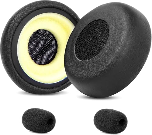EarPads Replacement para Jabra Evolve 65 40 30 20/Evolve 65UC/65MS/40UC | Cojines de repuesto en cuero sintético negro