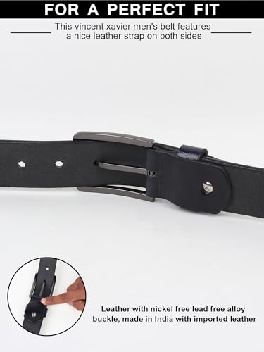 Image of Men's Formal Genuine Leather Adjustable Pin Buckle Belt (Leath-5)