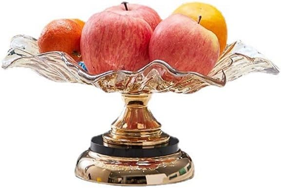 European Light Luxury Crystal Glass Fruit Platter Decorate The Coffee Table in The Living Room with A Basket