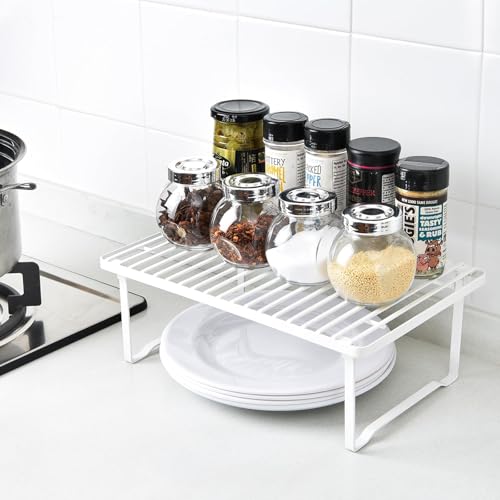 Miniatura 7 de Amazon Basics Estantes De Cocina Apilables Para Almacenaje, Blanco, 20.3 D X 31.6 W X 11.4 H Cm