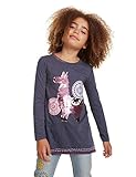  Desigual Mädchen T-Shirt Nicolas Langarmshirt, Grau (Gris Oscuro 2006), 140 (Herstellergröße: 9/10)