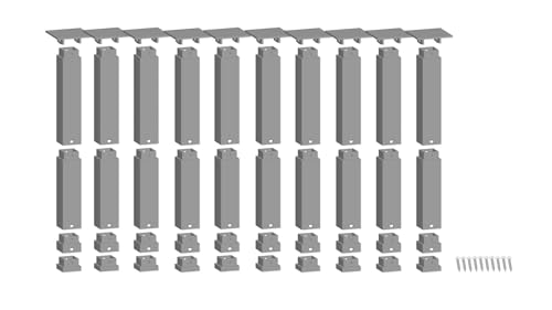 NOCH Easy Track Pfeiler-Set Oben, mit 10 Pfeiler für Modellbahn, perfekt für hohe Bahntrassen in Spurweiten H0, TT, N