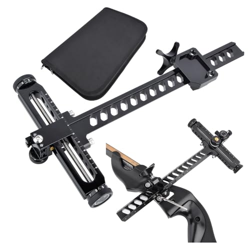 PYMUST Mira para Arco recurvo de 9 Pulgadas: mira de Tiro con Arco Ajustable de 1 Punto y Alta precisión para prácticas de Tiro al Blanco y Caza