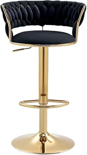 AZIEBAY バーチェア 背もたれ付き 回転式 昇降可能 カウンターチェア 厚手ベース 安定構造 柔らかクッション 座り心地快適 高さ調節可能 モダンデザイン カフェ オフィス フロントデスクに最適