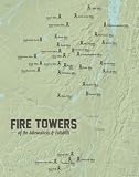 Best Maps Ever Adirondack Fire Tower Challenge Checklist 11x14 Print (Sage)