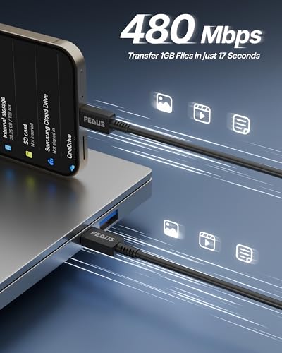 Image of FEDUS ZETTA-X8I 45W Type C to Type C Cable 1M, 5A PD PPS Super Fast Charging 2.0 Original for Samsung Galaxy S26 /S25 /S24 Ultra, iPhone 17 /16 /15 Pro, MacBook, 480Mbps Android Auto Data Sync USB C Cord