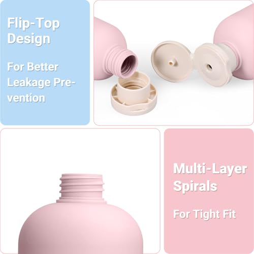 Image of ASEVAT 3.4 oz Plastic Squeeze Bottle for Lotion, Plastic Empty Shampoo Conditioner Container, Plastic Travel Size Toiletries Bottles for Shampoo, Lotion, Cream and Liquids (3 Pcs)