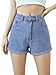GOLDSTITCH Women's Juniors Vintage Denim High Waisted Jeans Shorts