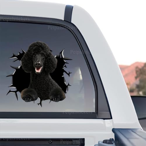 Image of Vinyl Dog Car Decals for Women - Poodle Stickers Gift for Dog Lovers