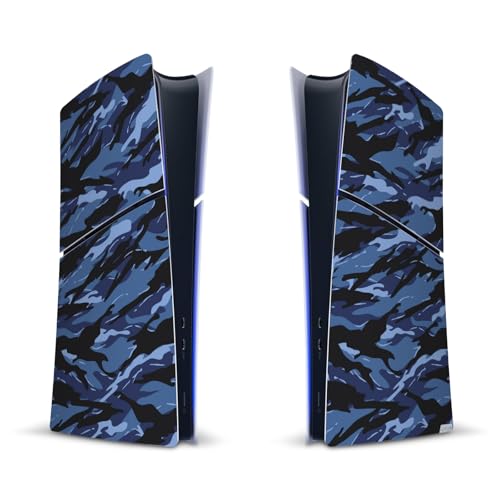 Head Case Designs Blu Camo Camuffamento Vinile Sticker Gaming Pelle Adesivo Compatibile con Sony Playstation 5 PS5 Slim Digital Edition Console