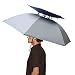 Hunter's Tail UV Umbrella Hat with Double Canopy - Silver