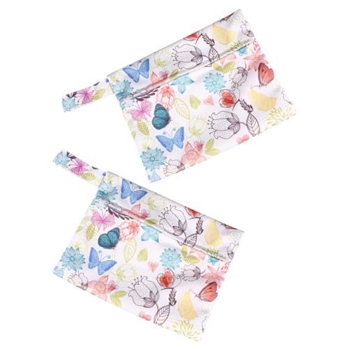 GALPADA 2 piezas Bolsa para Toallas Femeninas con Estampado Colorido Organizador Compacto para Compresas y Tampones para Viajes y Uso Diario