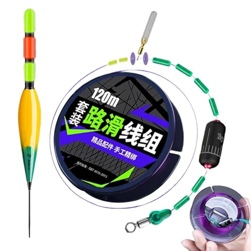 Preassembled Float Fishing Line System Long Length High Sensitivity Ready Rig Strong Knot Secure Support Smooth Deployment Water