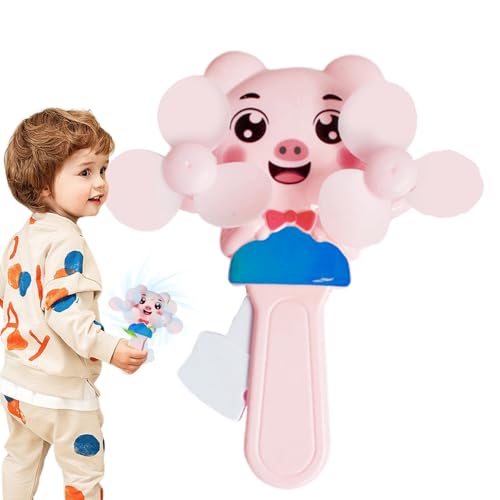 Generico Circulador de aire manual para niños - Ventilador portátil de dos aspas con diseño, creador de alimentado a mano seguro y de larga duración | Bombonera fiable para viajes en