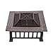 Oypla Firepit Table Brazier Outdoor Garden Patio Heater BBQ Barbecue Grill with Cover