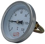 Der Sensor des Geräts basiert auf einer Bimetallspirale, die eine hochgenaue Temperaturmessung ermöglicht