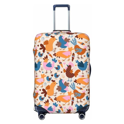 Travel Luggage Cover - Cute Chickens Washable Suitcase Covers Protector Fits 18-32 Inch Luggage