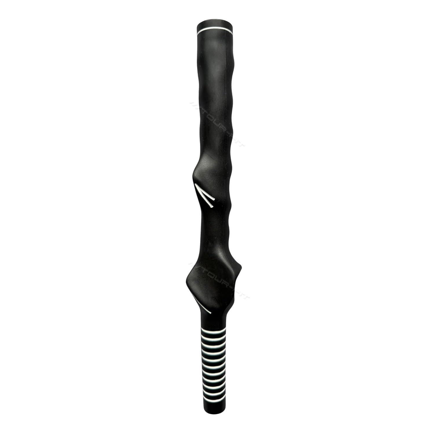 Junior Golf Training Grip Right Hand for Kids | Golf Grip Training Aid with Finger Position Guides | Free Professional Golf Tape (1, Black)