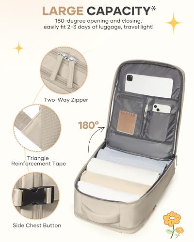 Image of coofay Large Travel Backpack For Women Men Airline Approved Carry On Backpack Flight Approved Waterproof Sports Luggage Backpack Casual Daypack Hiking Backpack