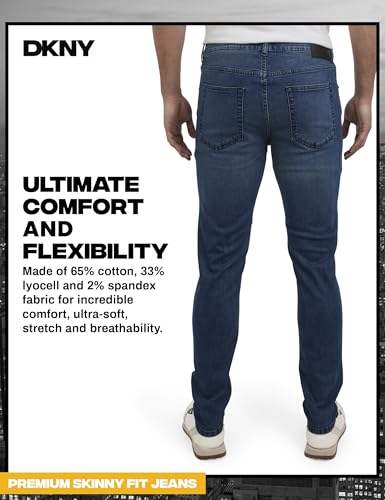 Image of DKNY Men's Skinny Jeans - Premium Soft Stretch Denim Pants | Skinny Fit Jeans for Men