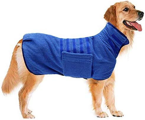 Ctomche Easy Wear Dog Towel,Pet Bathrobe Soft Super Absorbent Dog Drying Towel Robe,Dogs and Cats Water Bath Towel,Pet Bath Towel,Dry…