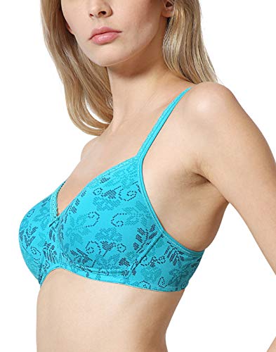 Image of Van Heusen Women's Cotton Padded Wireless Bra - Full Coverage, Anti Bacterial, Breathable Perforated Cups