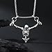 TKHLT Punk Skeleton Skull Necklace Captivity Skull Pendent Biker Rock Jewelry Gift for Men and Women