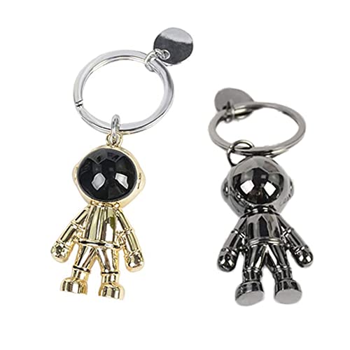 Binnan 2 Piezas Llavero de Astronauta, Parejas Llaveros, Colgante Llavero Mochila, Llaveros de Metal para Llaves de Casa y Coche, Regalos para Novio y Novia Cover