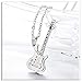 Xusamss Fashion Titanium Steel Music Guitar Tag Pendant Necklace With 24